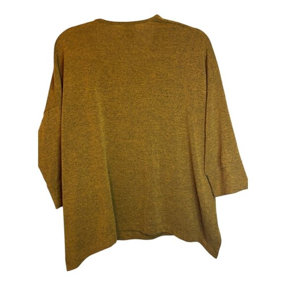 Clara Sun Woo Blouse Sweater Women's Size Large Green Brown - Picture 2 of 3